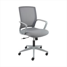 Jonas grey mesh back operator chair with Grey Fabric Seat and grey Base
