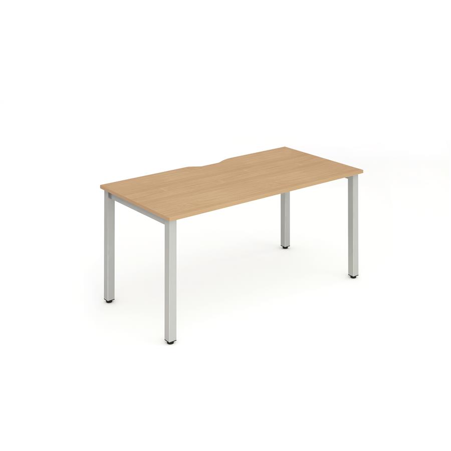 Evolve Plus 1200mm Single Starter Desk Beech Top Silver Frame