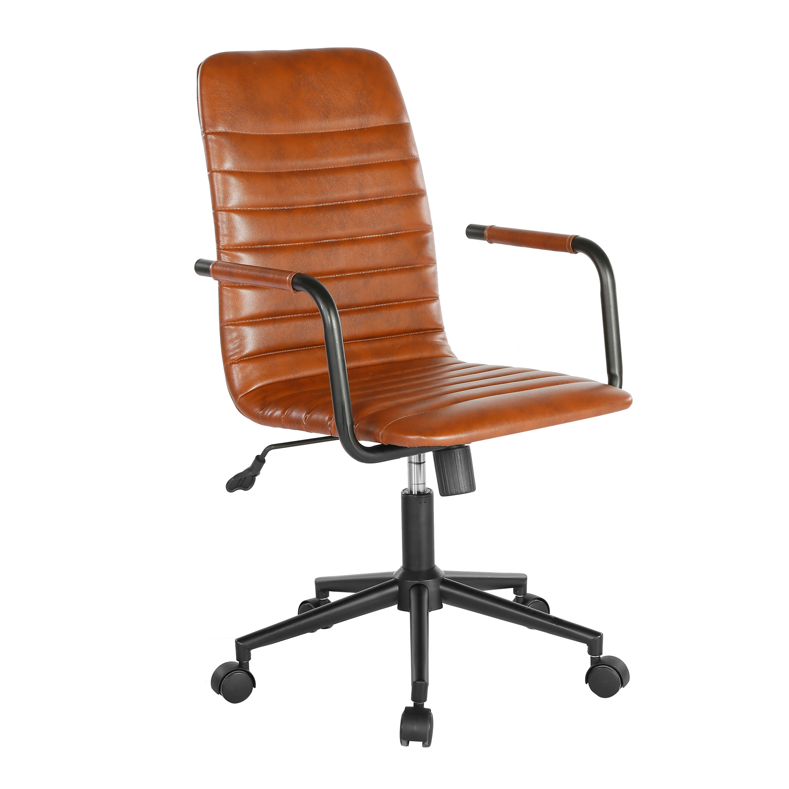 Beat medium back faux leather operators chair - brown