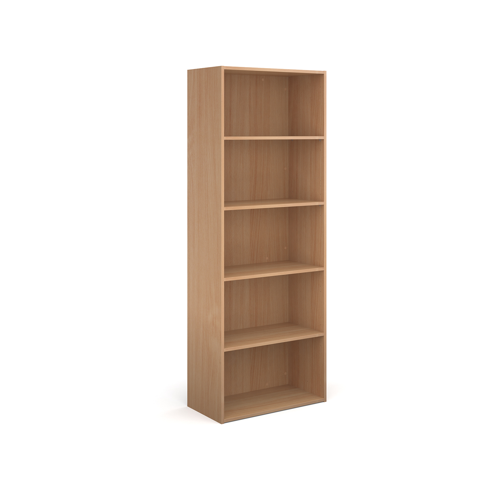 Contract bookcase 2030mm high with 4 shelves - beech