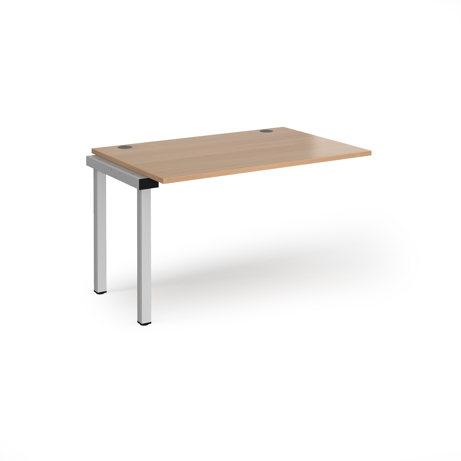 Connex add on unit single 1200mm x 800mm - silver frame, beech top