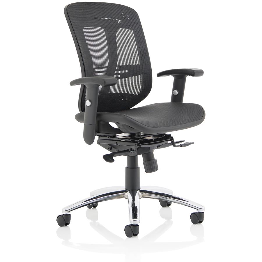 Mirage II Executive Chair Black Mesh With Arms Without Headrest