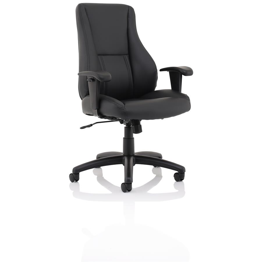 Winsor Black Leather Chair No Headrest