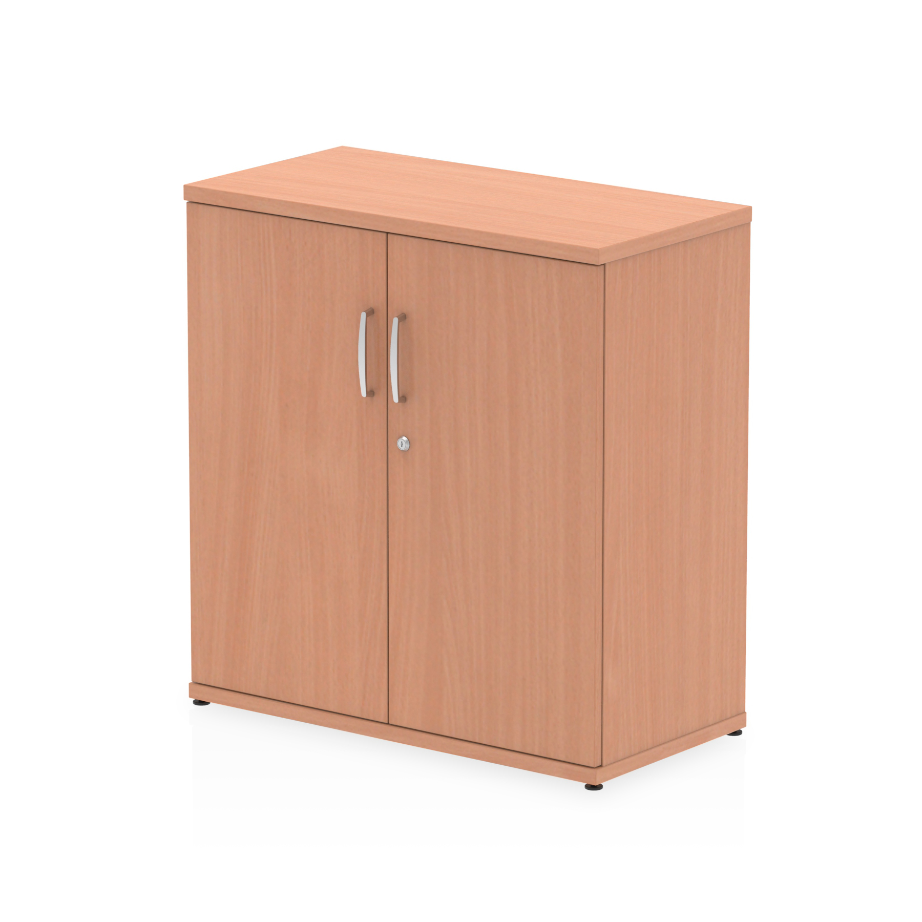 Impulse 600mm Deep Desk High Cupboard Beech