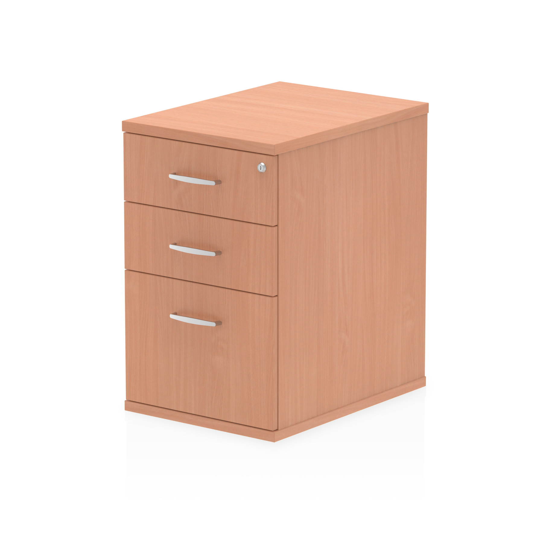 Impulse 600mm Deep Desk High Pedestal Beech