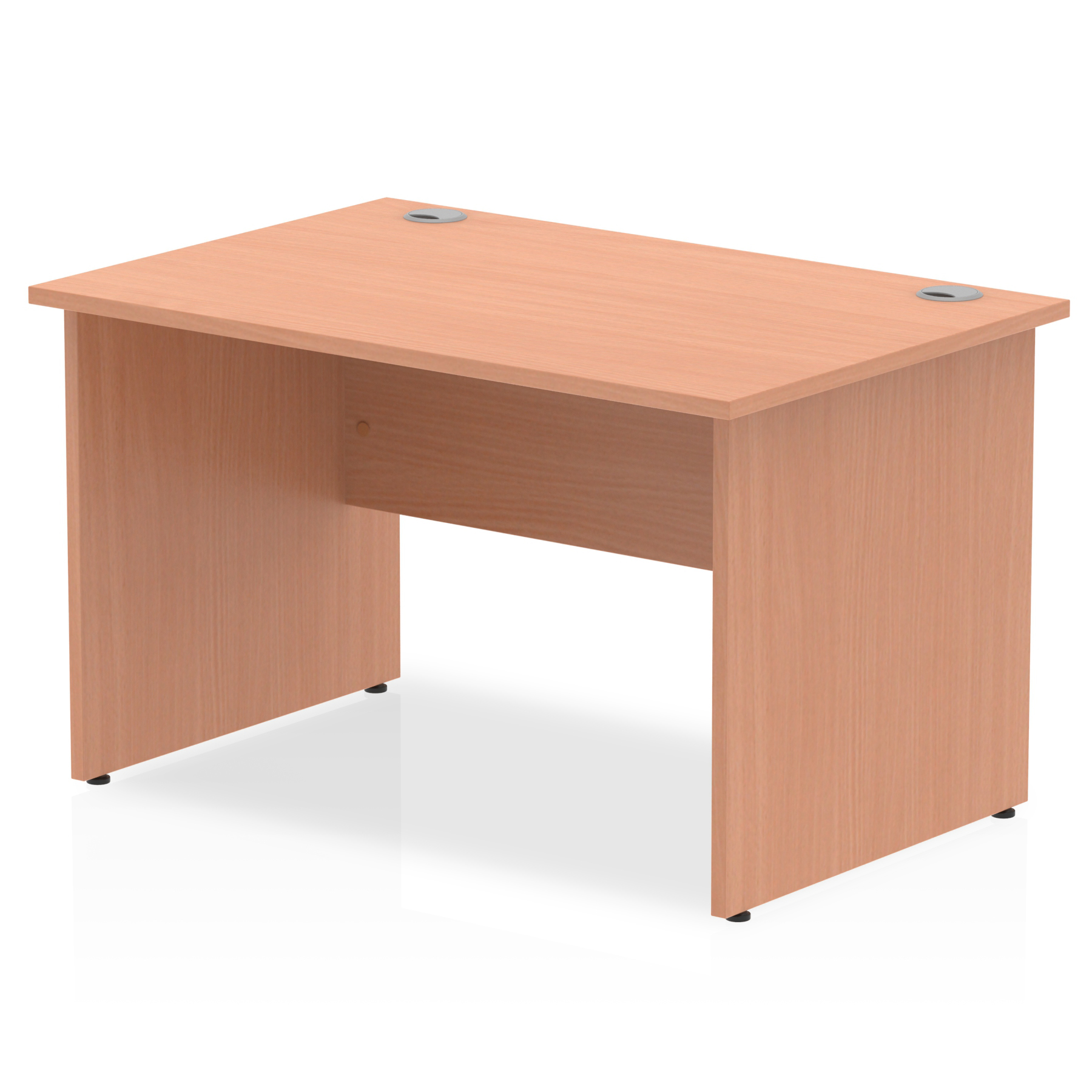 Impulse 1200 x 800mm Straight Desk Beech Top Panel End Leg