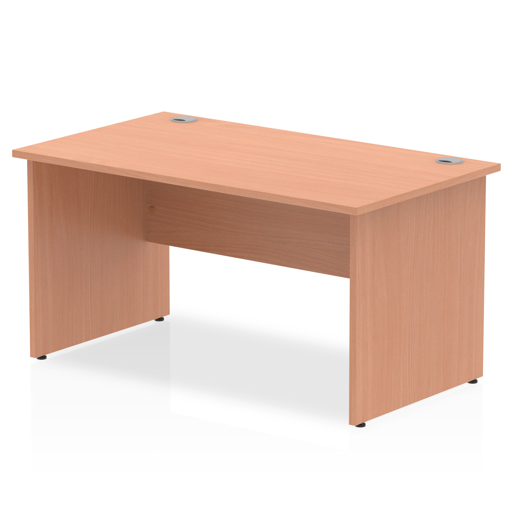 Impulse 1400 x 800mm Straight Desk Beech Top Panel End Leg