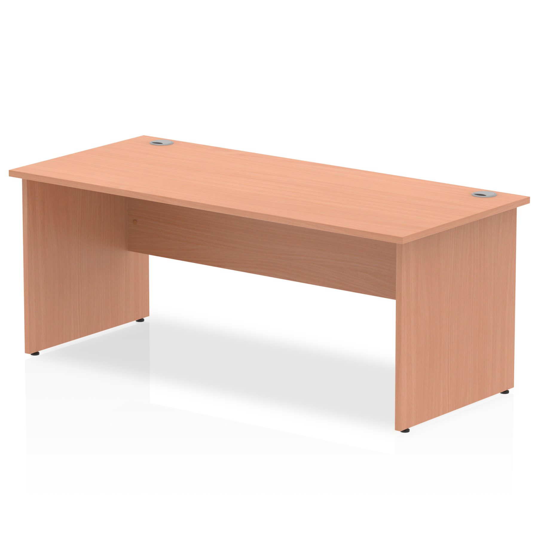 Impulse 1800 x 800mm Straight Desk Beech Top Panel End Leg