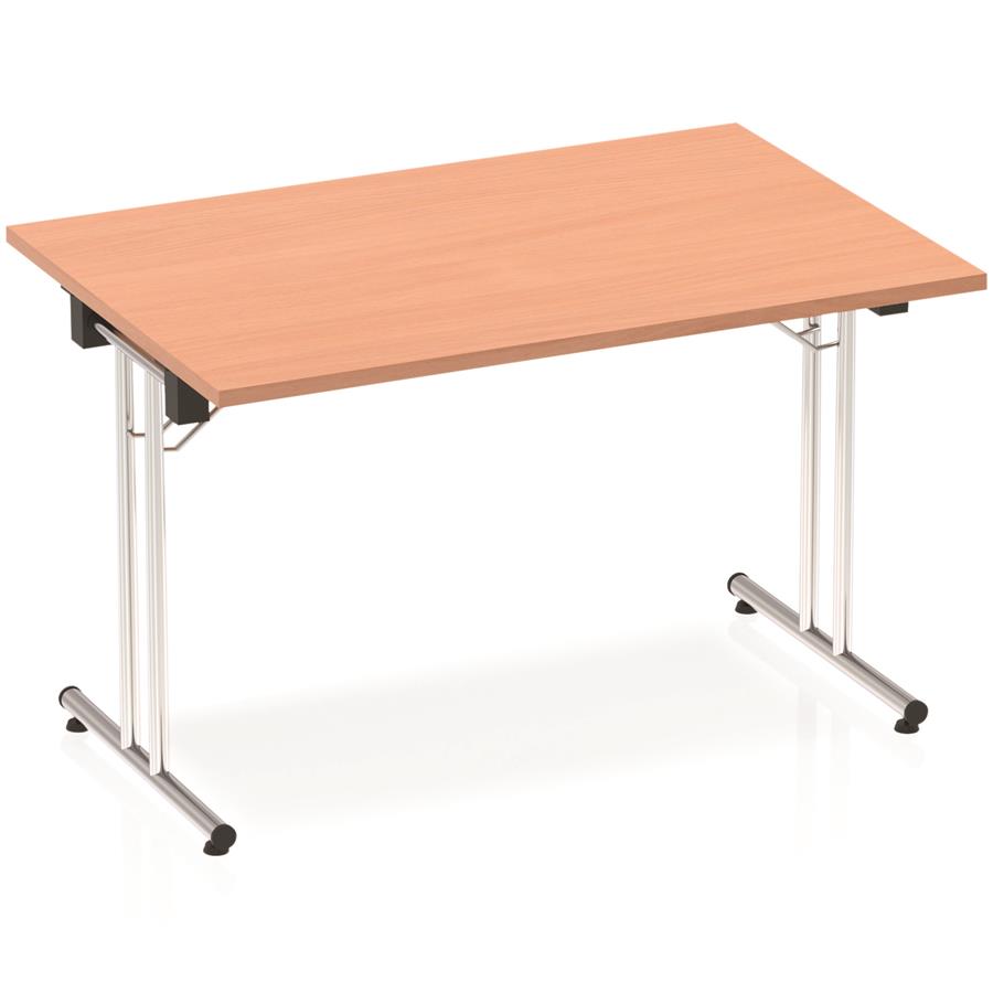 Impulse 1200mm Folding Rectangular Table Beech Top