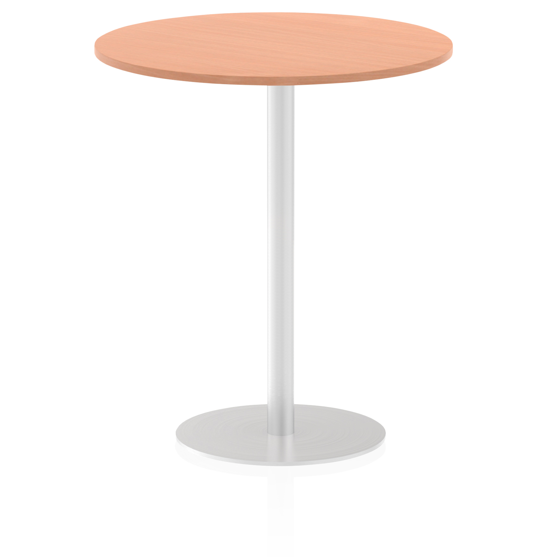 Italia 1000mm Poseur Round Table Beech Top 1145mm High Leg