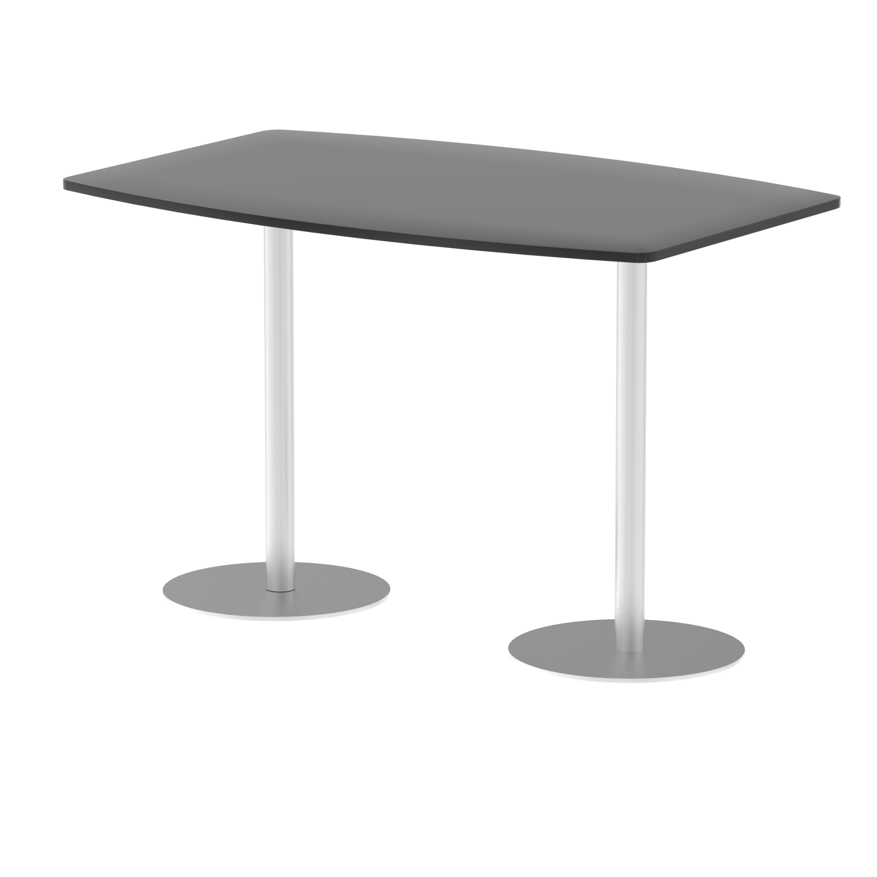 Italia 1800mm Poseur High Gloss Table Black Top 1145mm High Leg