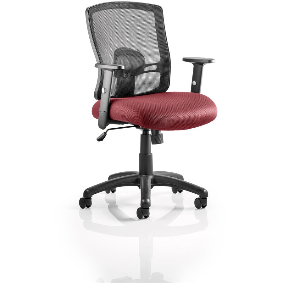 Portland Task Operator Bespoke Colour Airmesh Seat Ginseng Chilli