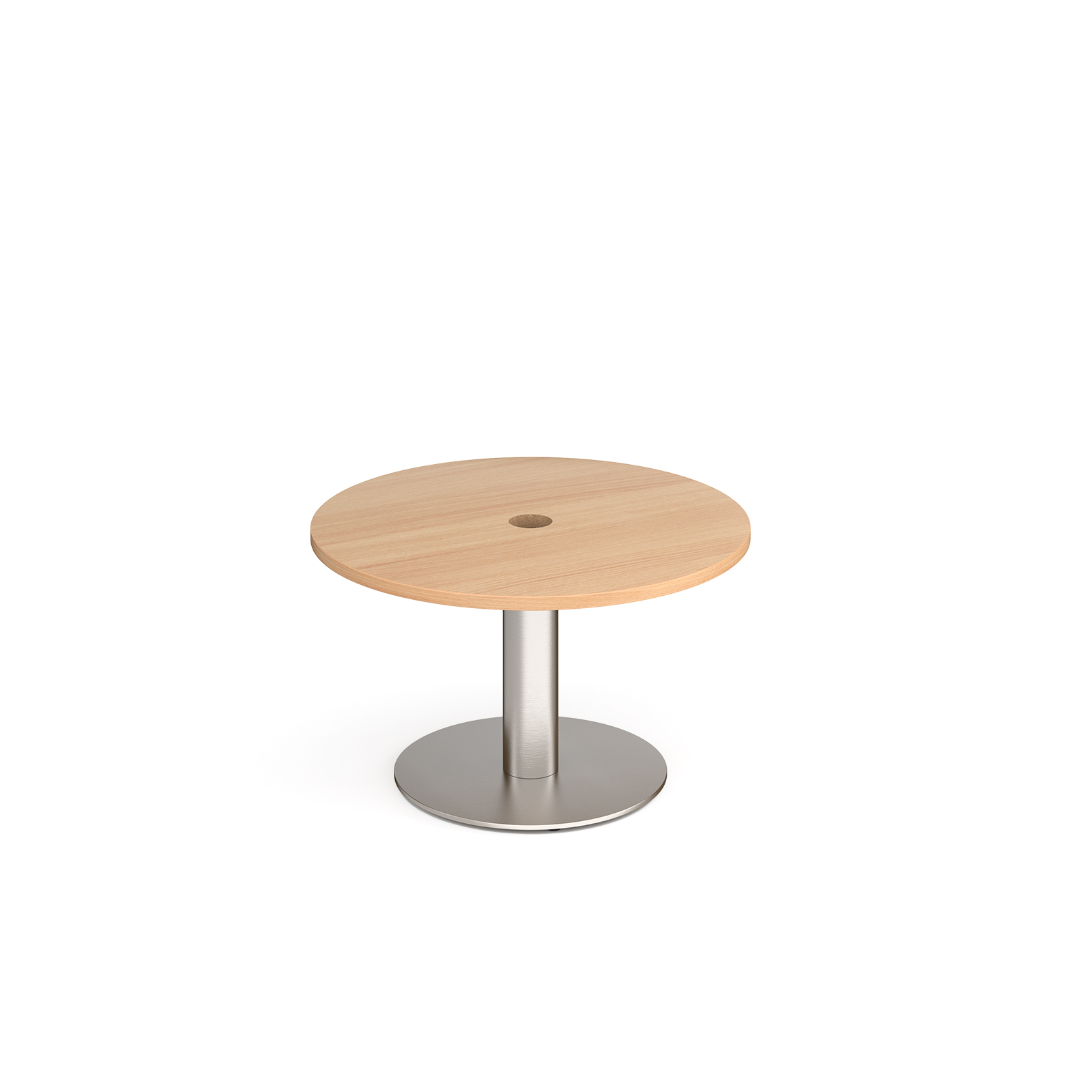 Monza circular coffee table 800mm with central circular cutout 80mm - beech