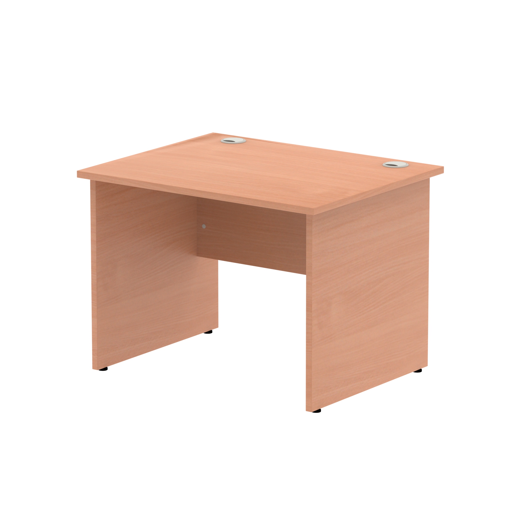 Impulse 1000 x 800mm Straight Desk Beech Top Panel End Leg