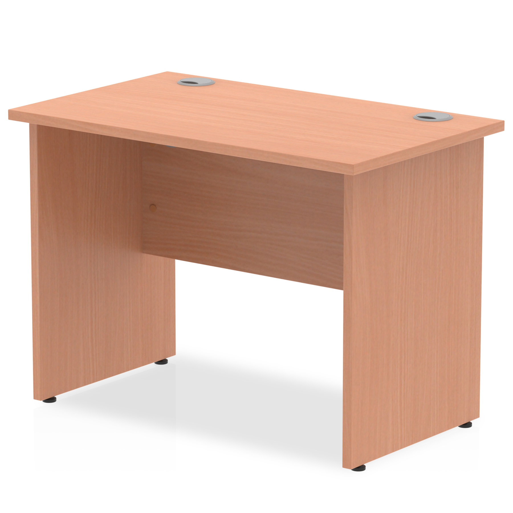 Impulse 1000 x 600mm Straight Desk Beech Top Panel End Leg