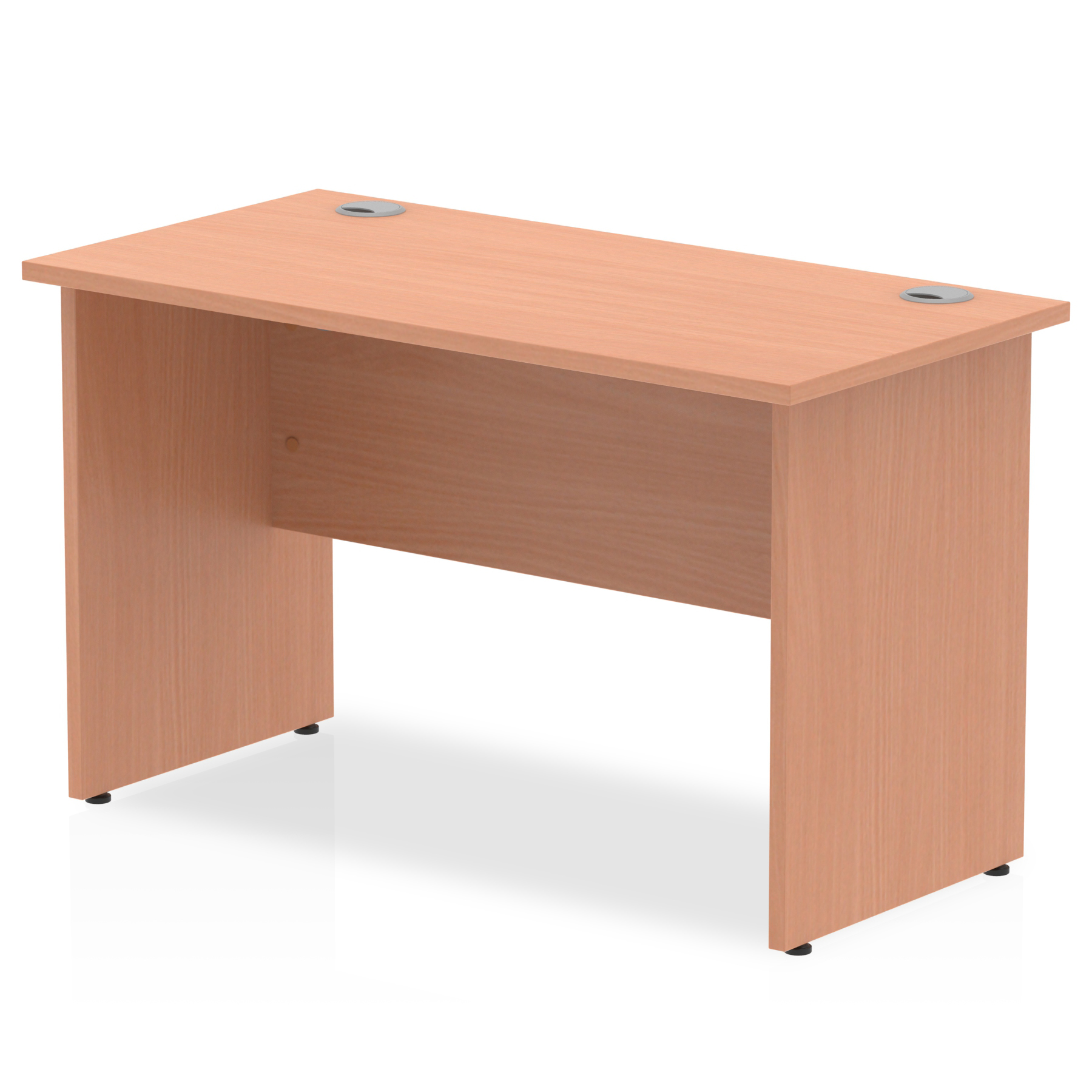 Impulse 1200 x 600mm Straight Desk Beech Top Panel End Leg