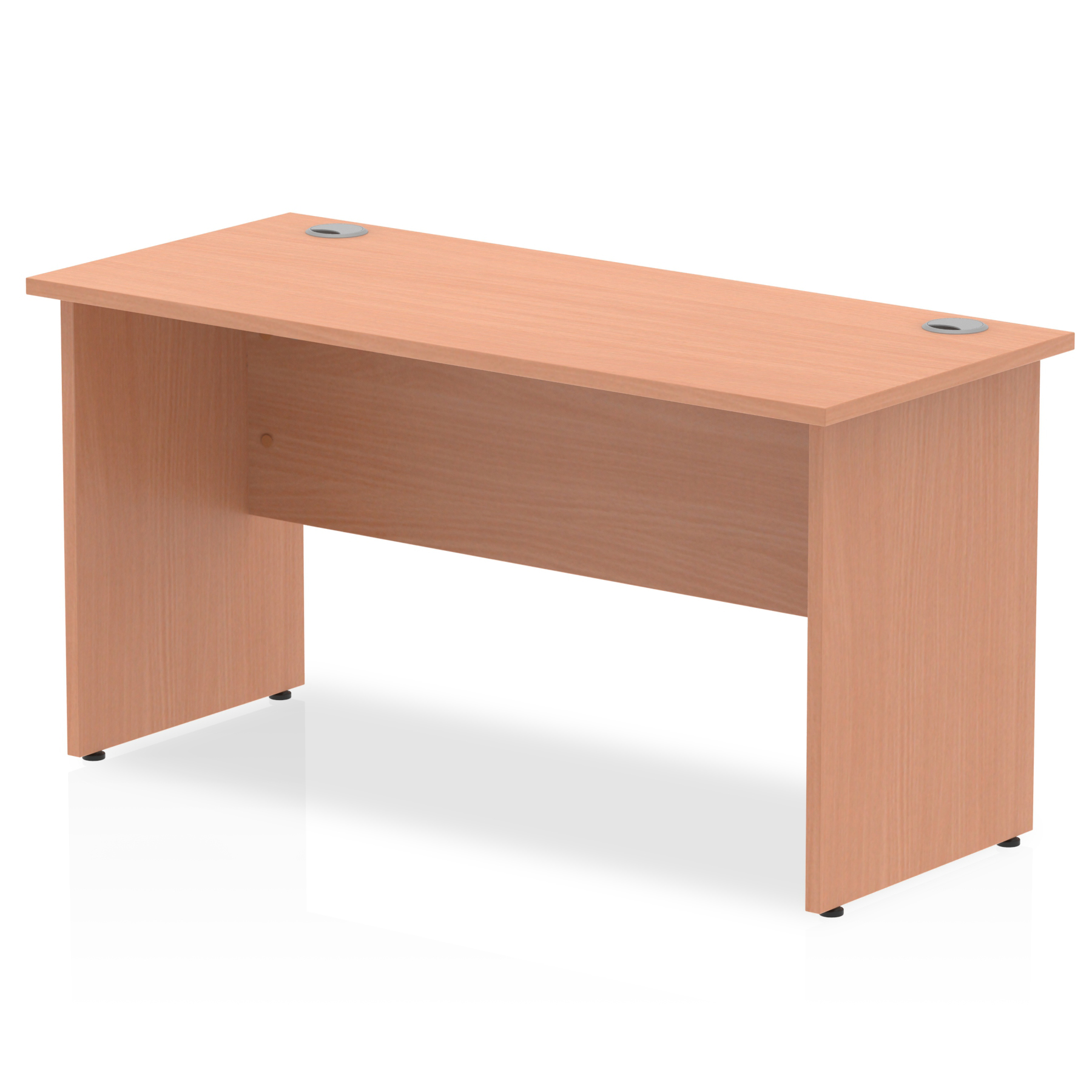 Impulse 1400 x 600mm Straight Desk Beech Top Panel End Leg