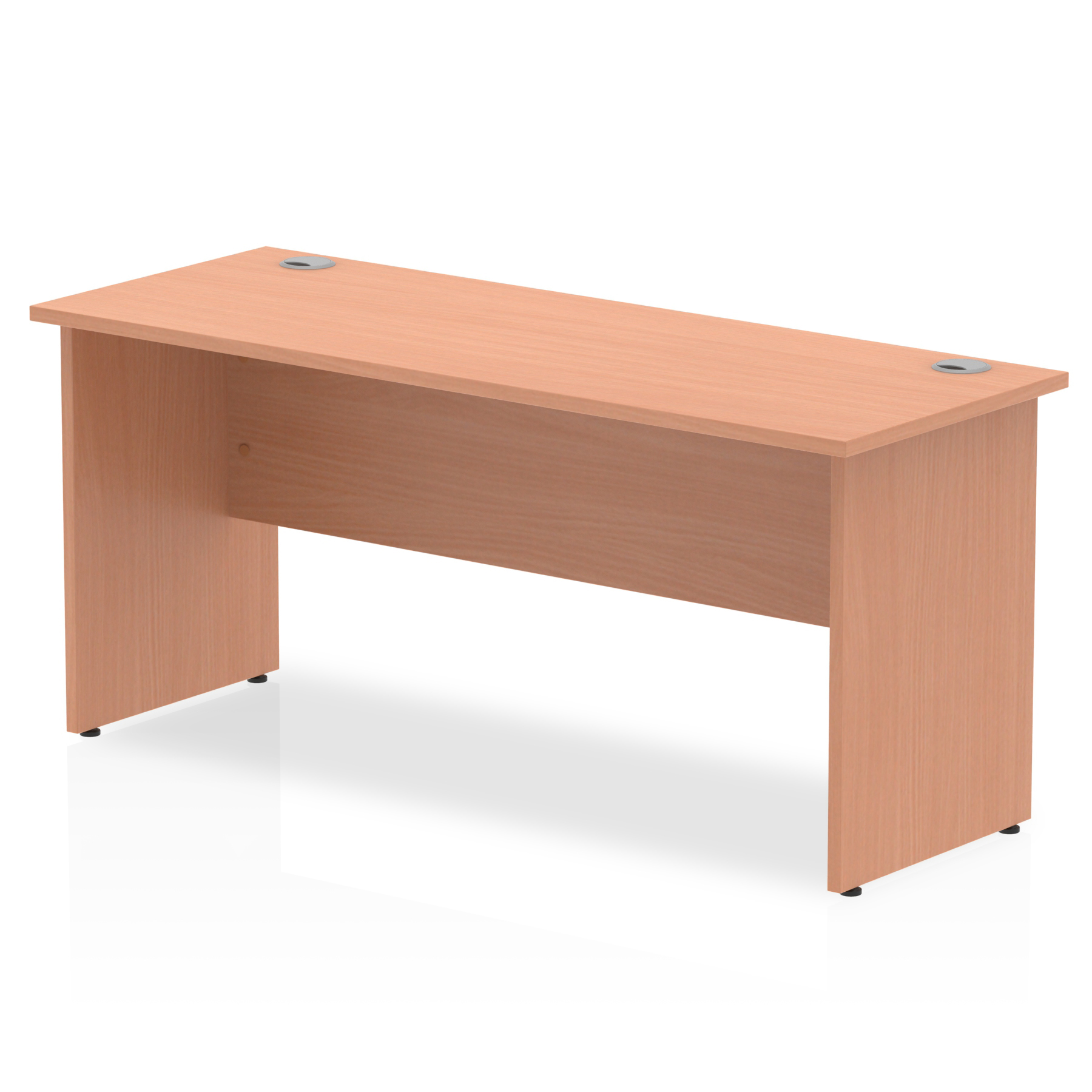 Impulse 1600 x 600mm Straight Desk Beech Top Panel End Leg