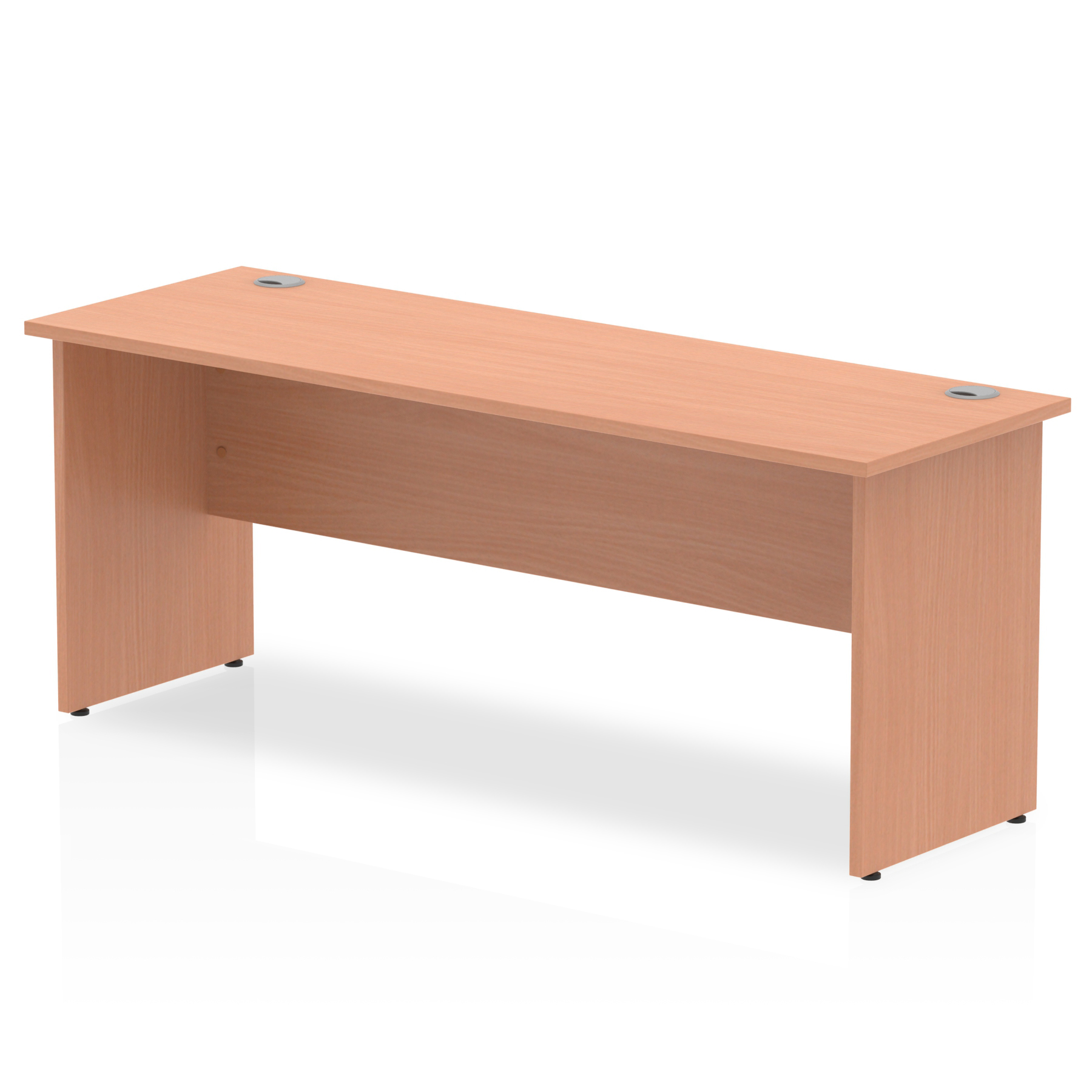 Impulse 1800 x 600mm Straight Desk Beech Top Panel End Leg