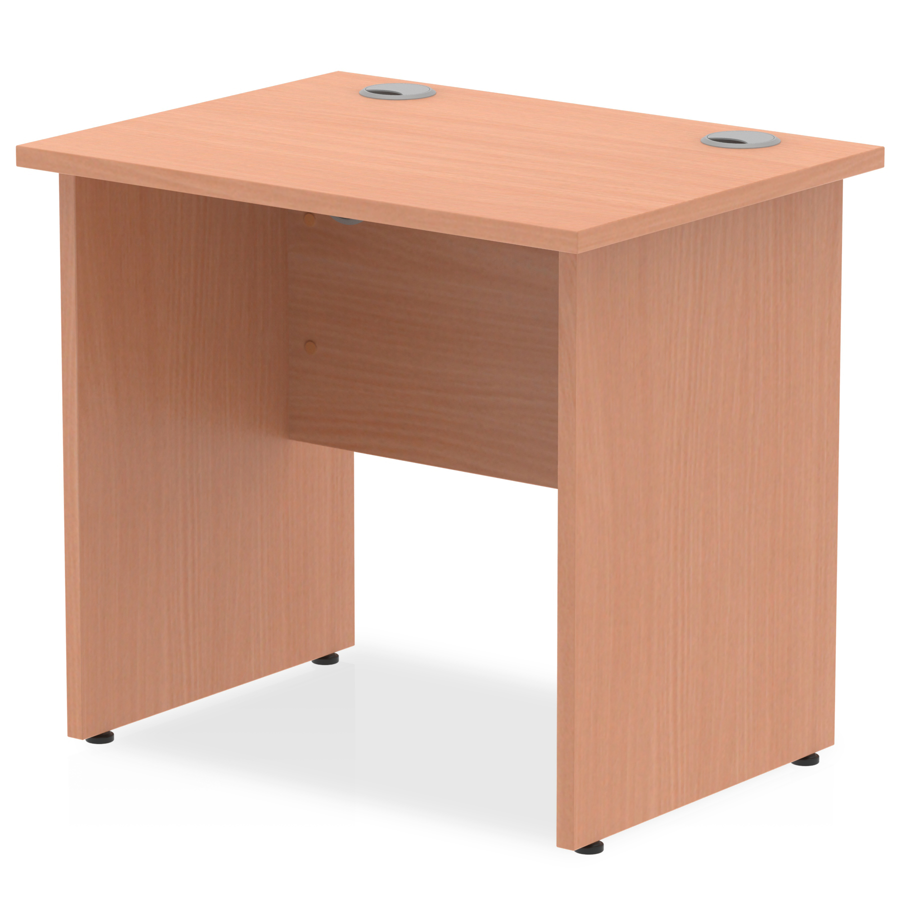 Impulse 800 x 600mm Straight Desk Beech Top Panel End Leg