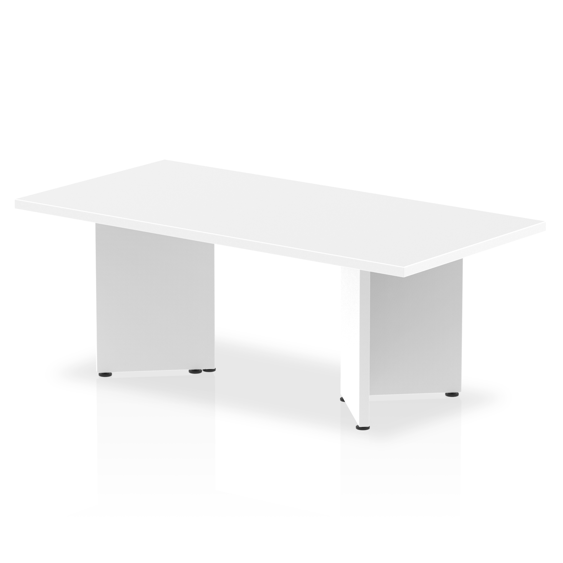 Impulse 1200mm Coffee Table White Top Arrowhead Leg