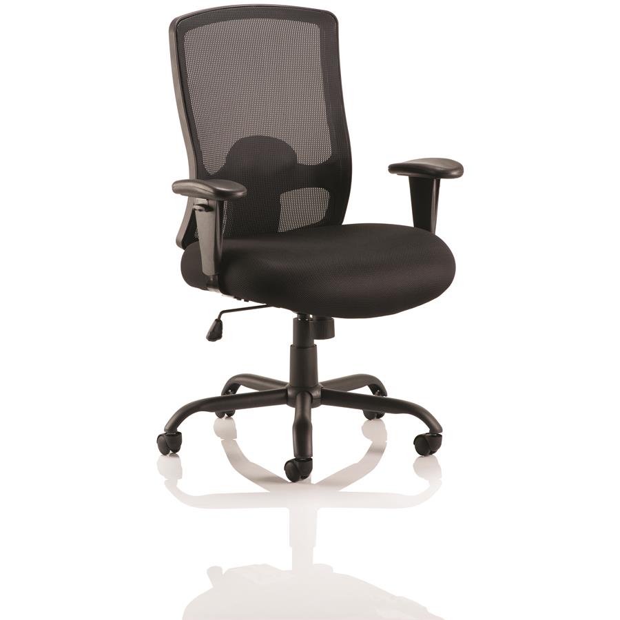 Portland HD Task Operator Chair Black Mesh With Arms