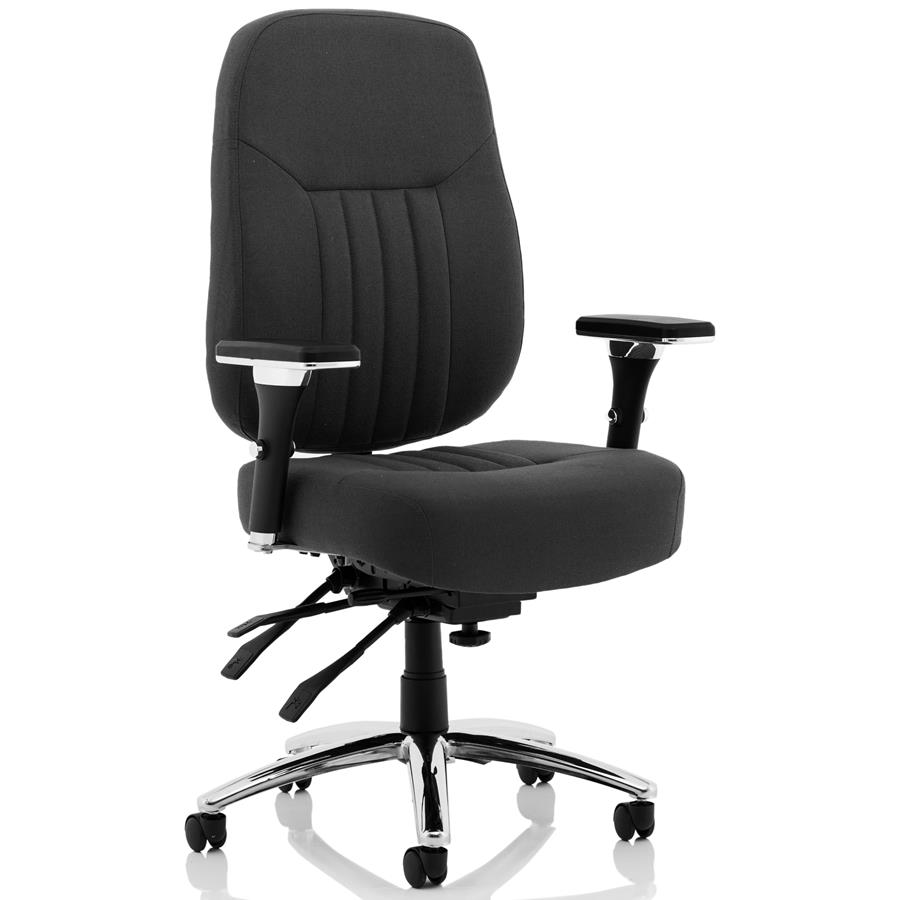 Barcelona Deluxe Black Fabric Operator Chair