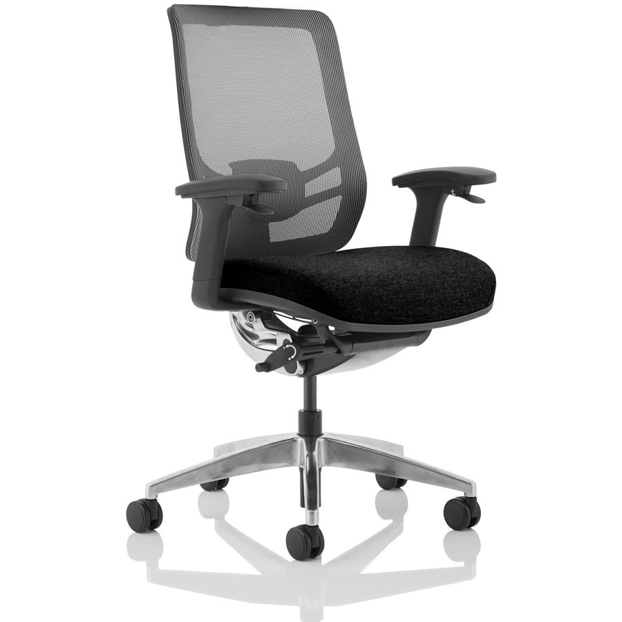 Ergo Click Black Fabric Seat Black Mesh Back