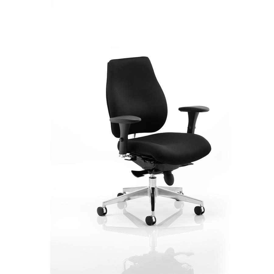 Chiro Plus Ergo Posture Chair Black With Arms 