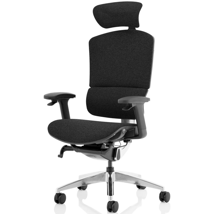 Ergo Click Plus Black FabriMesh With Headrest