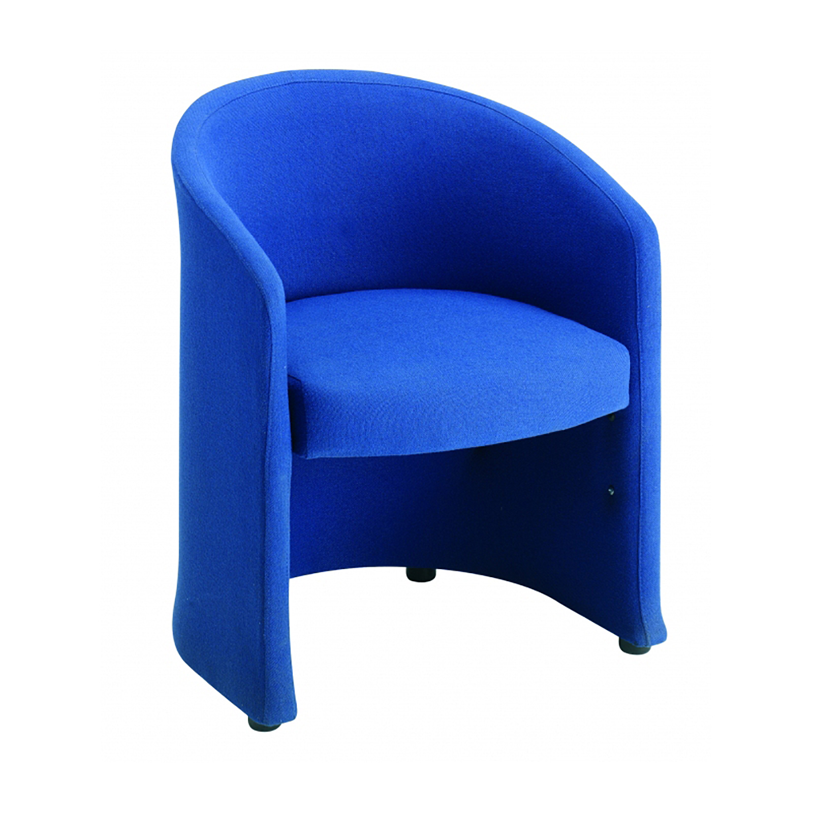 Slender fabric reception single tub chair 620mm wide - blue