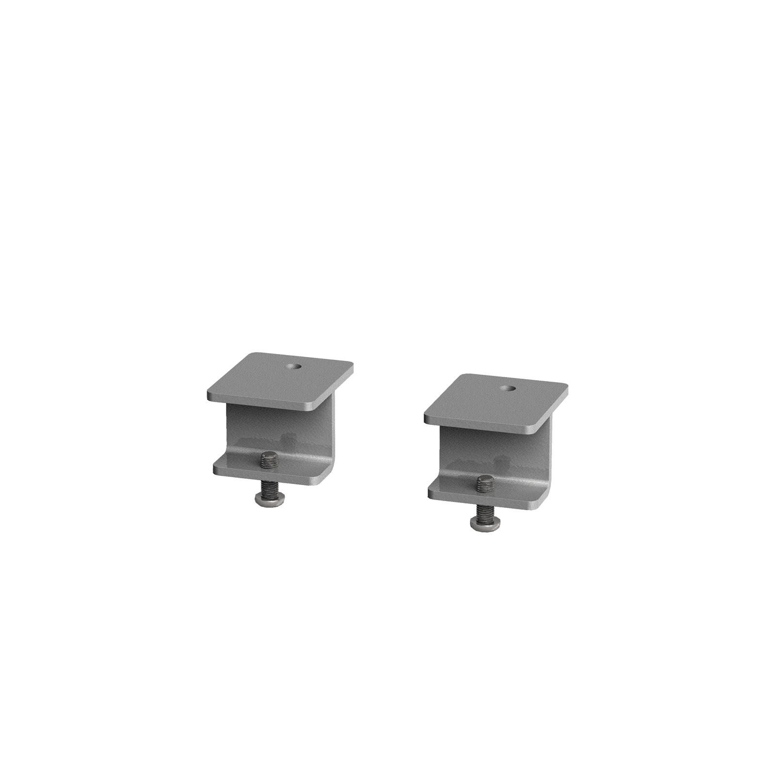 Glazed screen brackets for single Adapt and Fuze desks or runs of single desks (pair) - black