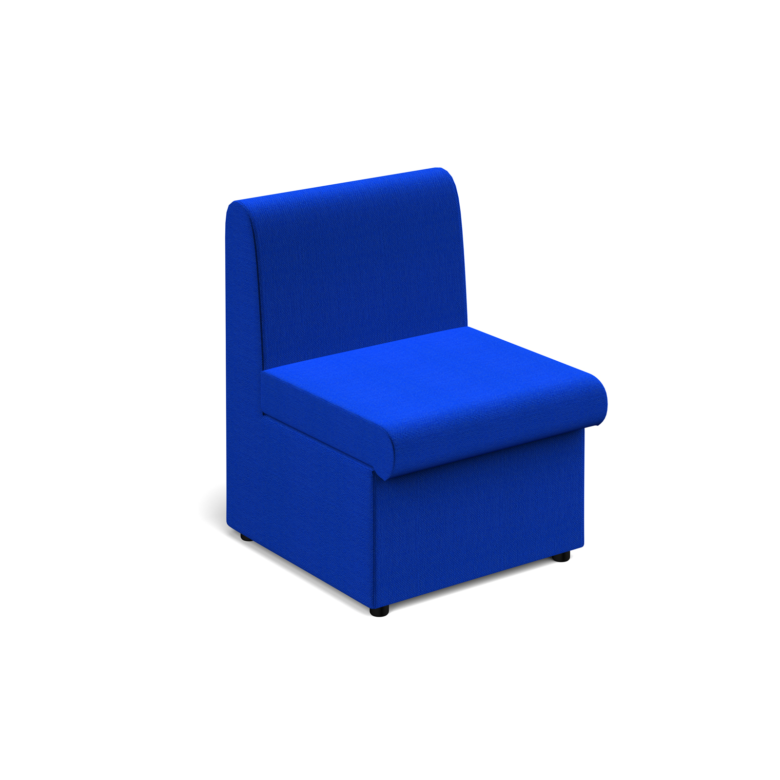 Alto modular reception seating with no arms - blue