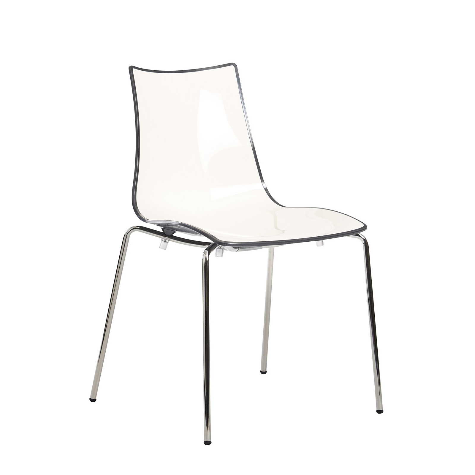 Gecko shell dining stacking chair with anthracite legs - anthracite