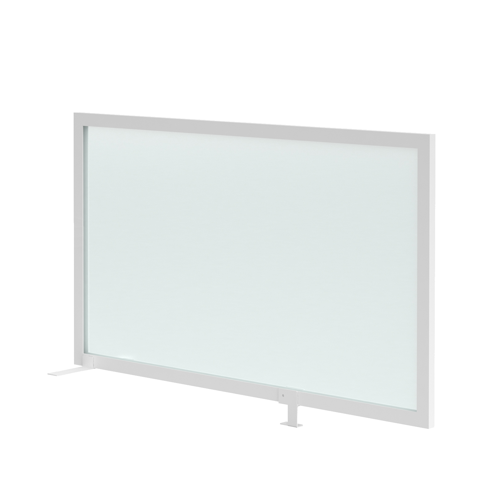 Clear polyvinyl desk mounted high return screen 1200mm with bracket