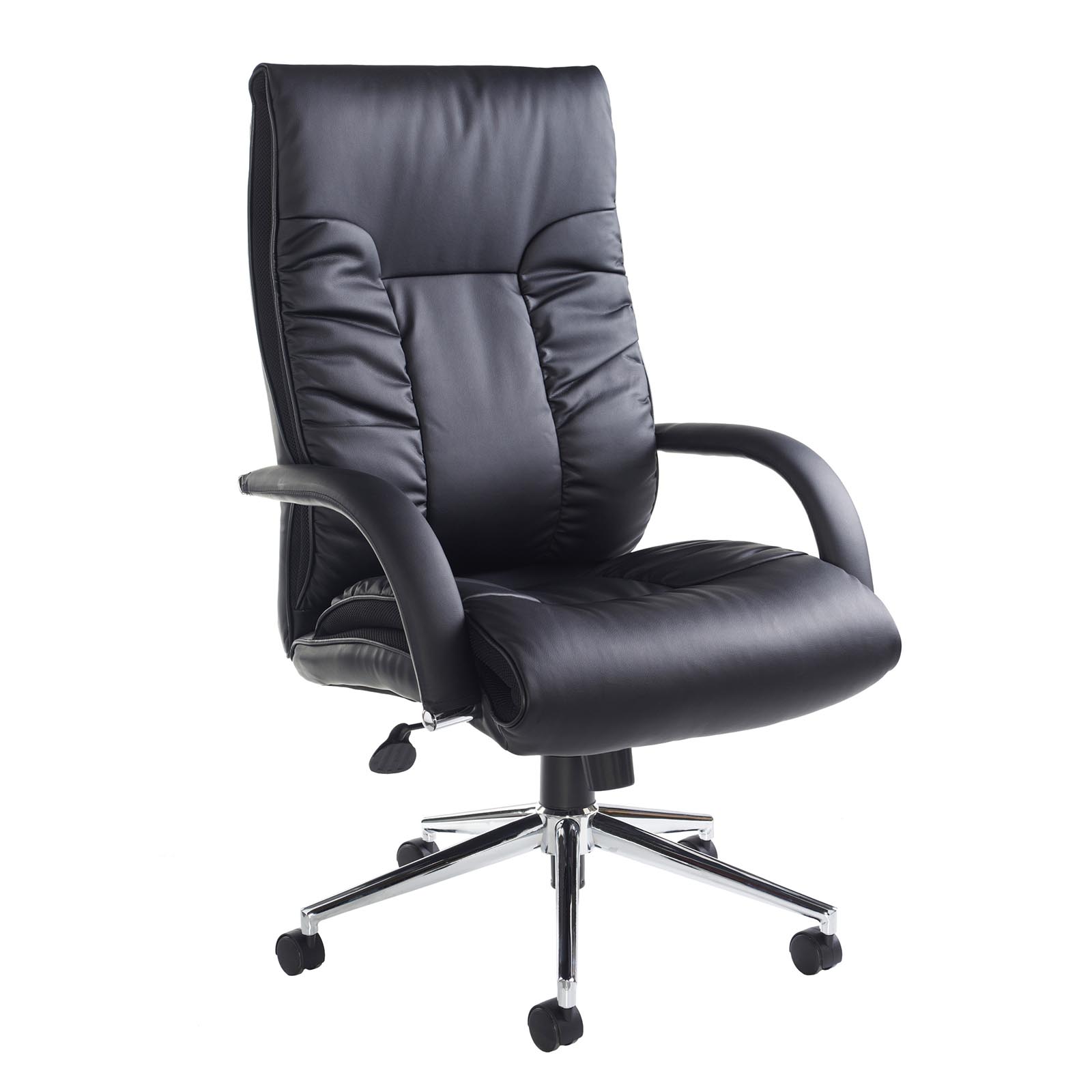 Derby high back executive chair - black faux leather