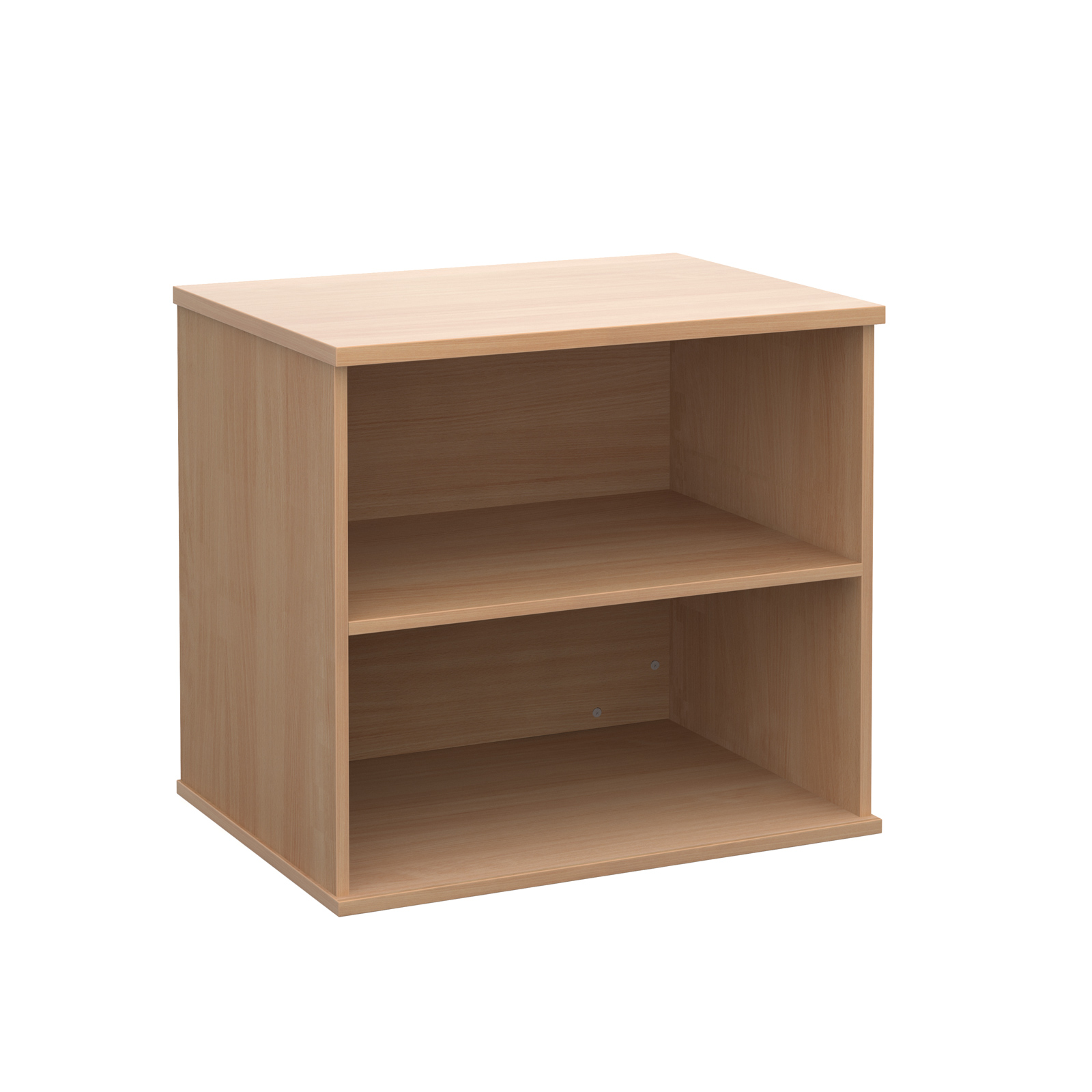 Deluxe desk high bookcase 600mm deep - beech