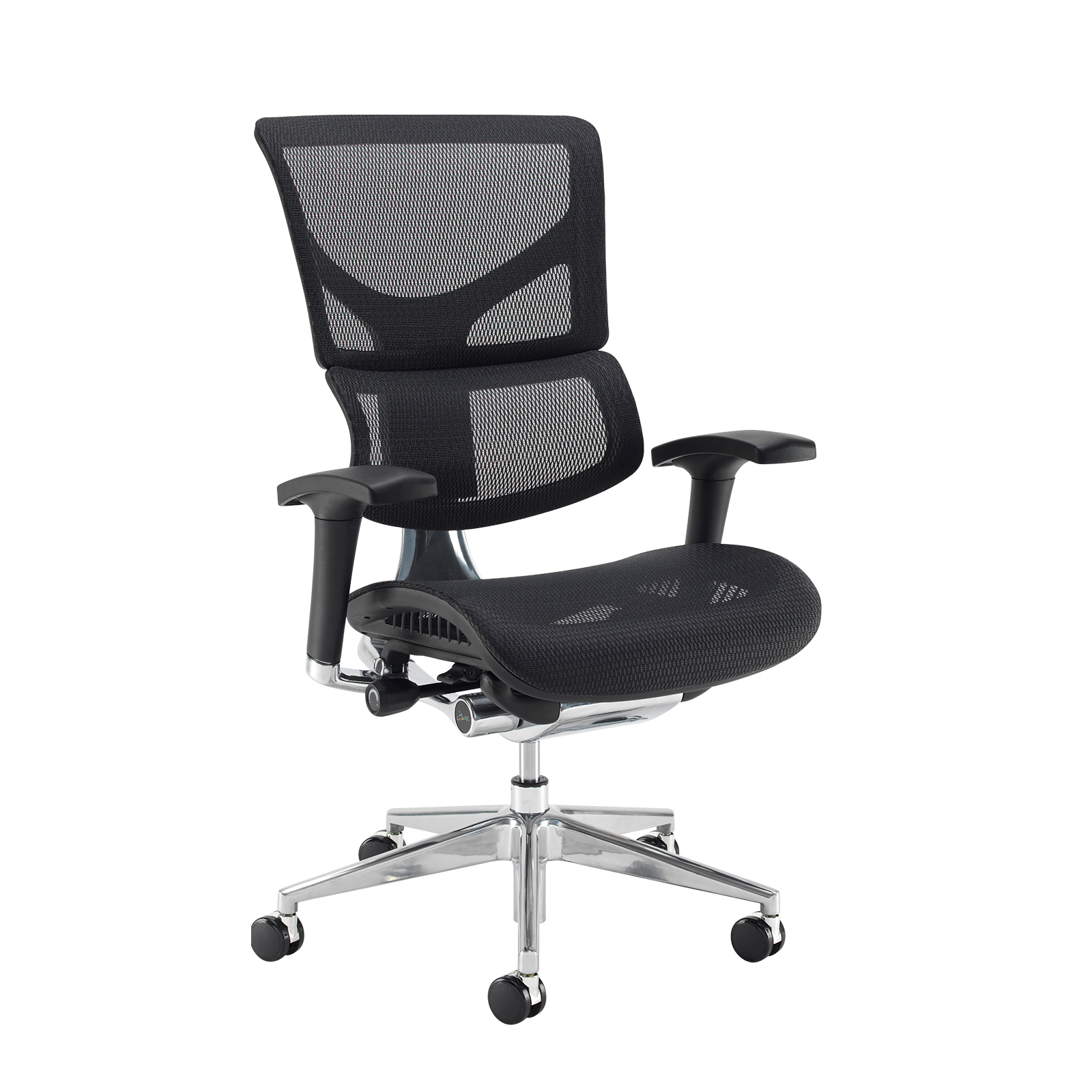 Dynamo Ergo mesh back posture chair with chrome base - black
