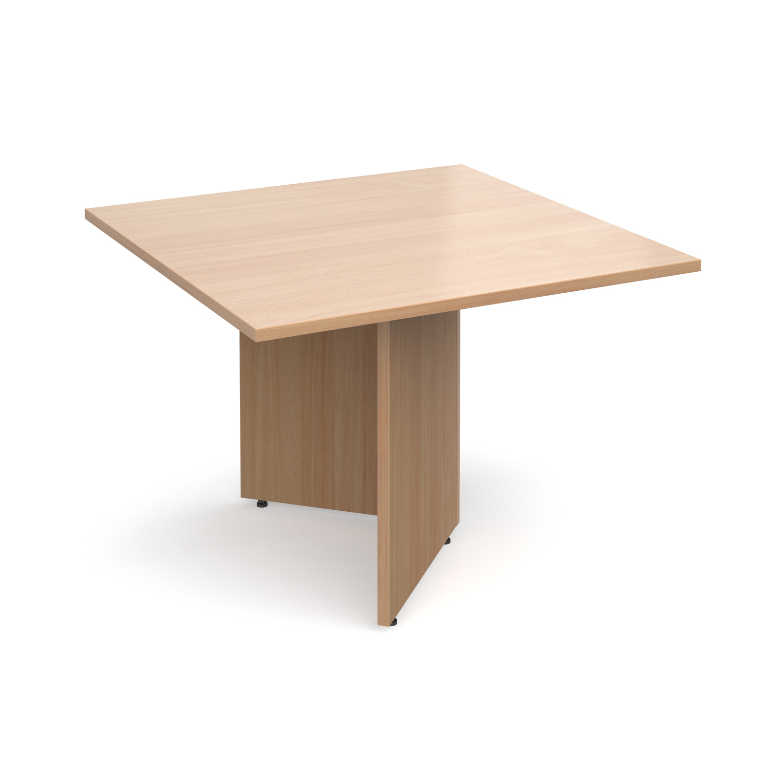 Arrow head leg square extension table 1000mm x 1000mm - beech