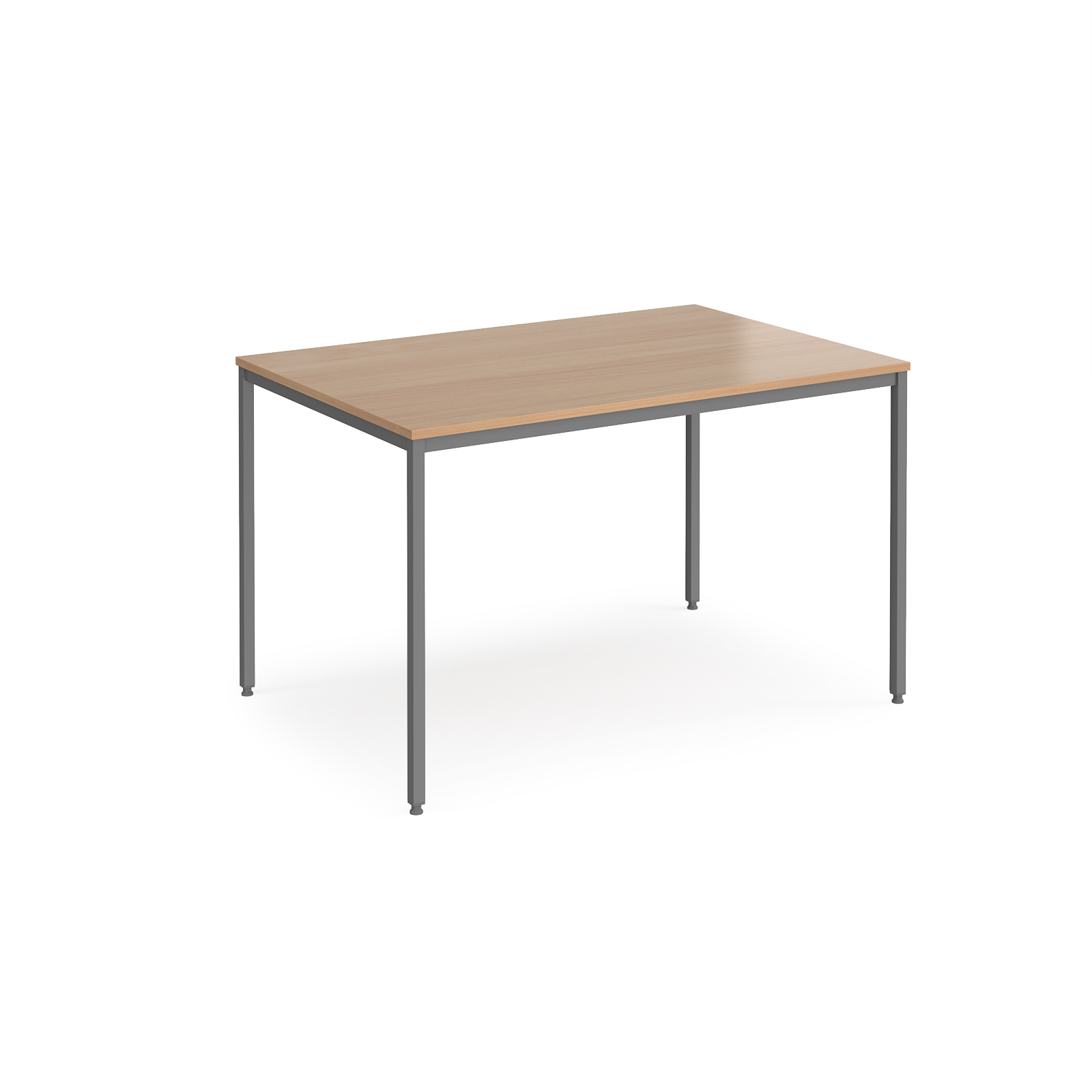Rectangular flexi table with graphite frame 1200mm x 800mm - beech