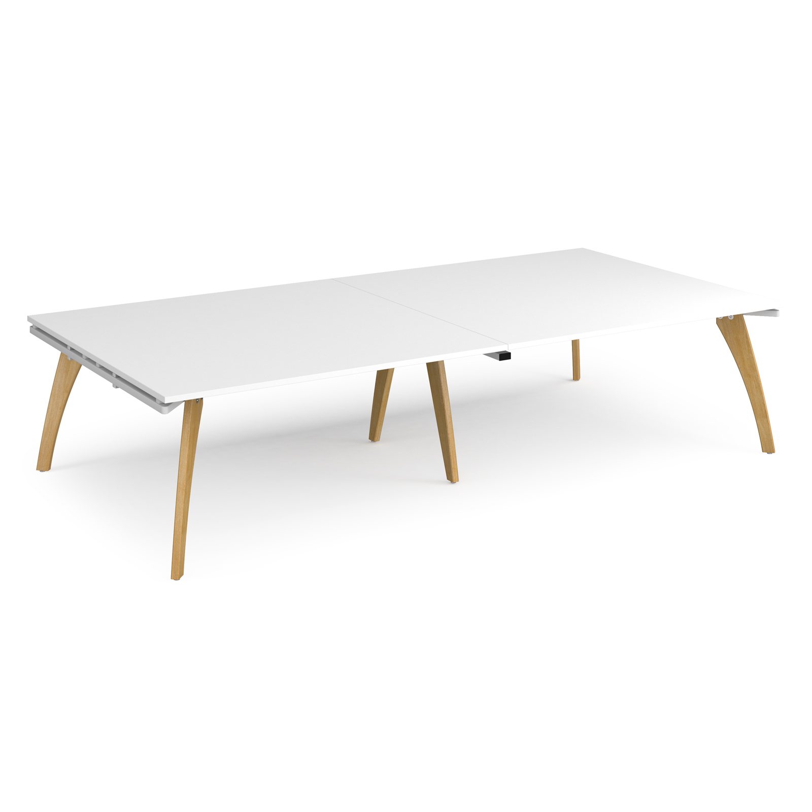 Fuze rectangular boardroom table 3200mm x 1600mm - white frame, white top