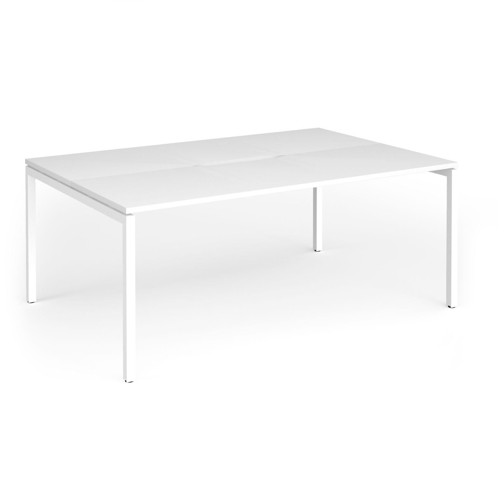 Connex Goal-Post 1800 x 1200 x 725mm Back to Back Desk ( 2 x 1800mm ) - White Frame / White Top