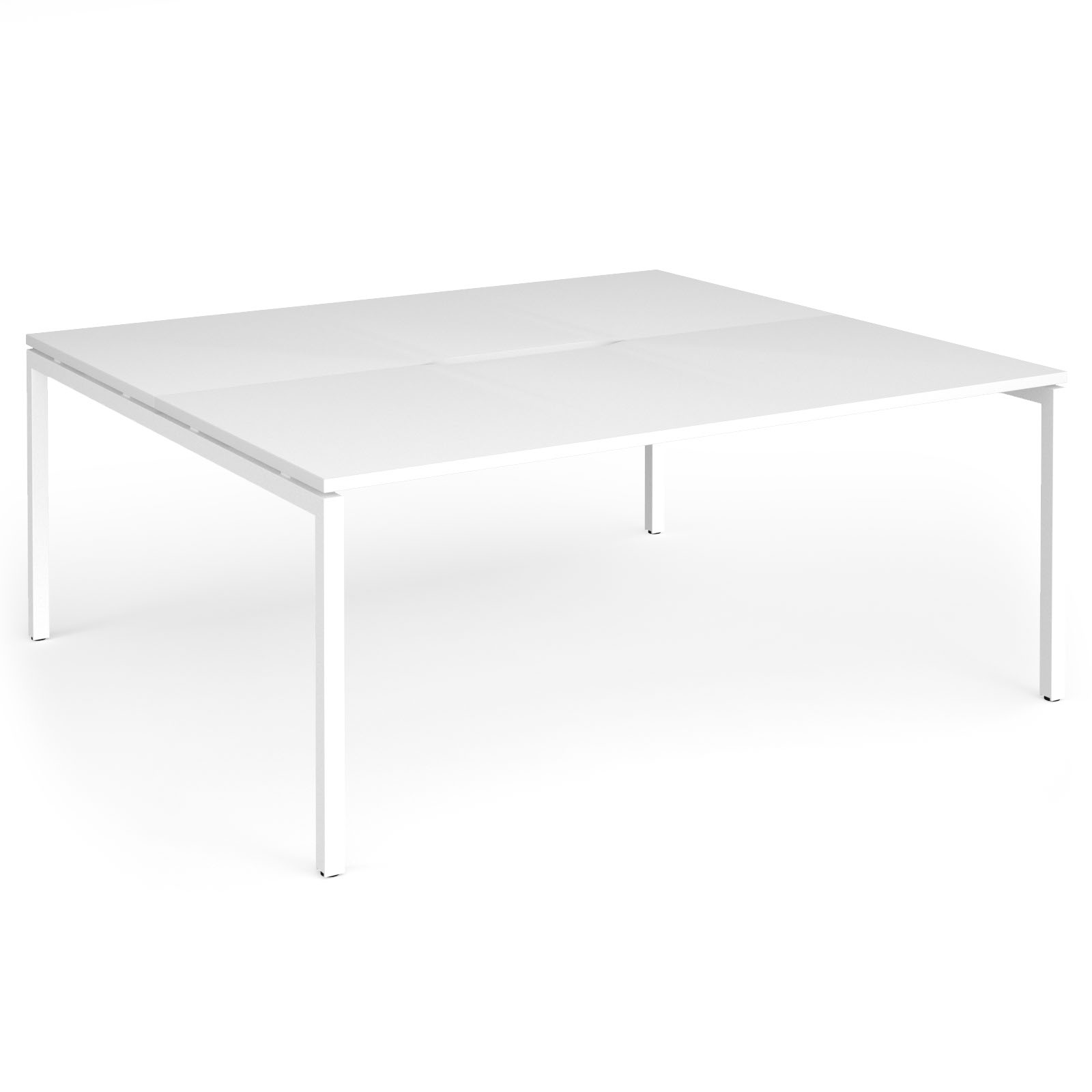 Connex Goal-Post 1800 X 1600 x 725mm Back to Back Desk ( 2 x 1800mm ) - White Frame / White Top