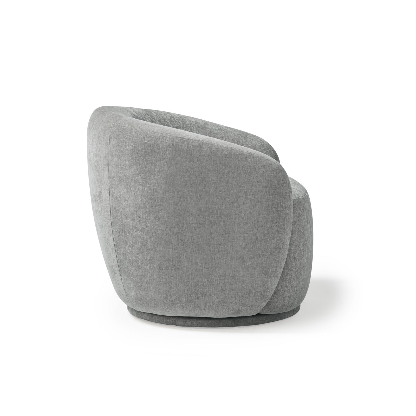 Grace single swivel club chair in Warm grey