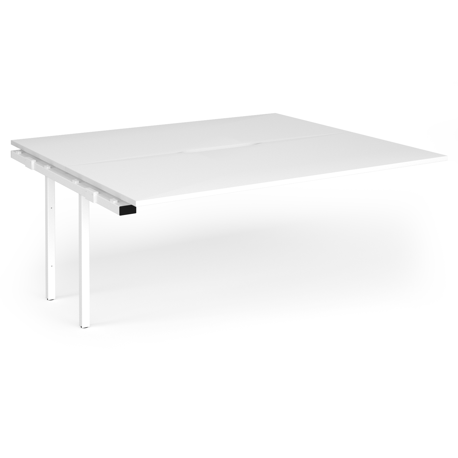 Connex Plus O Frame 1800 x 1600 x 725mm Back to Back Add On Bay - White Frame / White Top