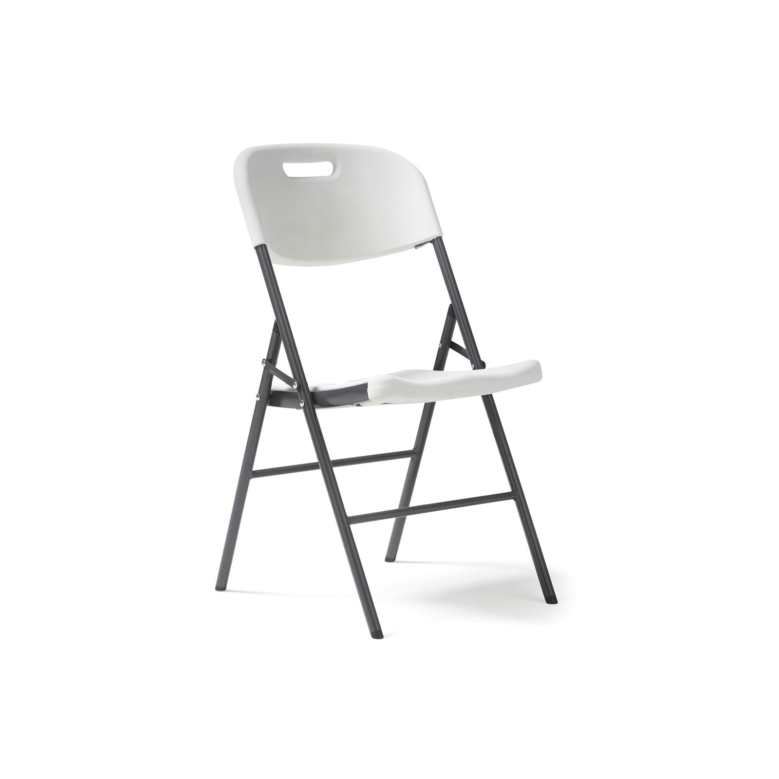 Hebe  steel folding chair with blow moulded seat and back - 4 Units per box - White