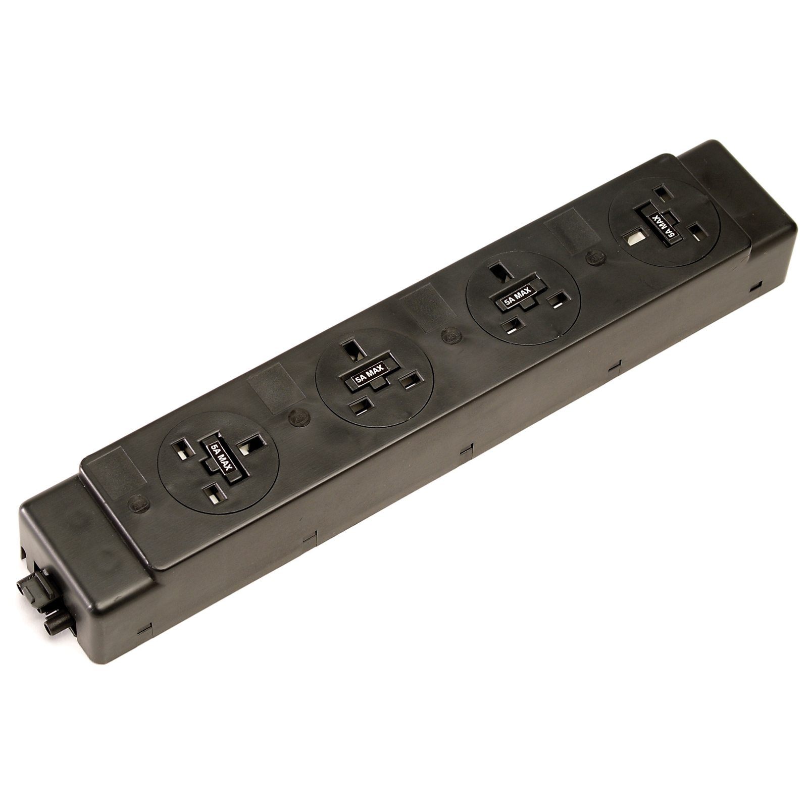 Under desk power bar 4 x UK sockets - black