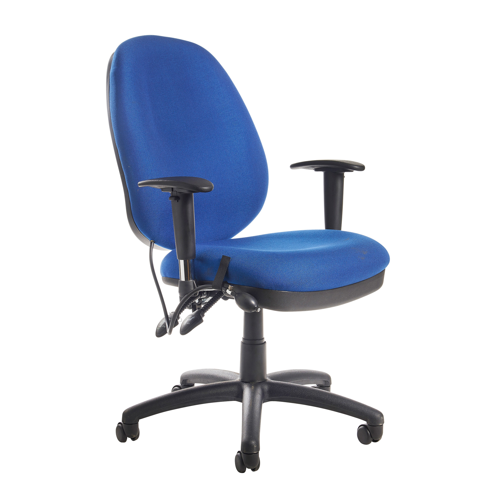 Sofia adjustable lumbar operators chair - blue