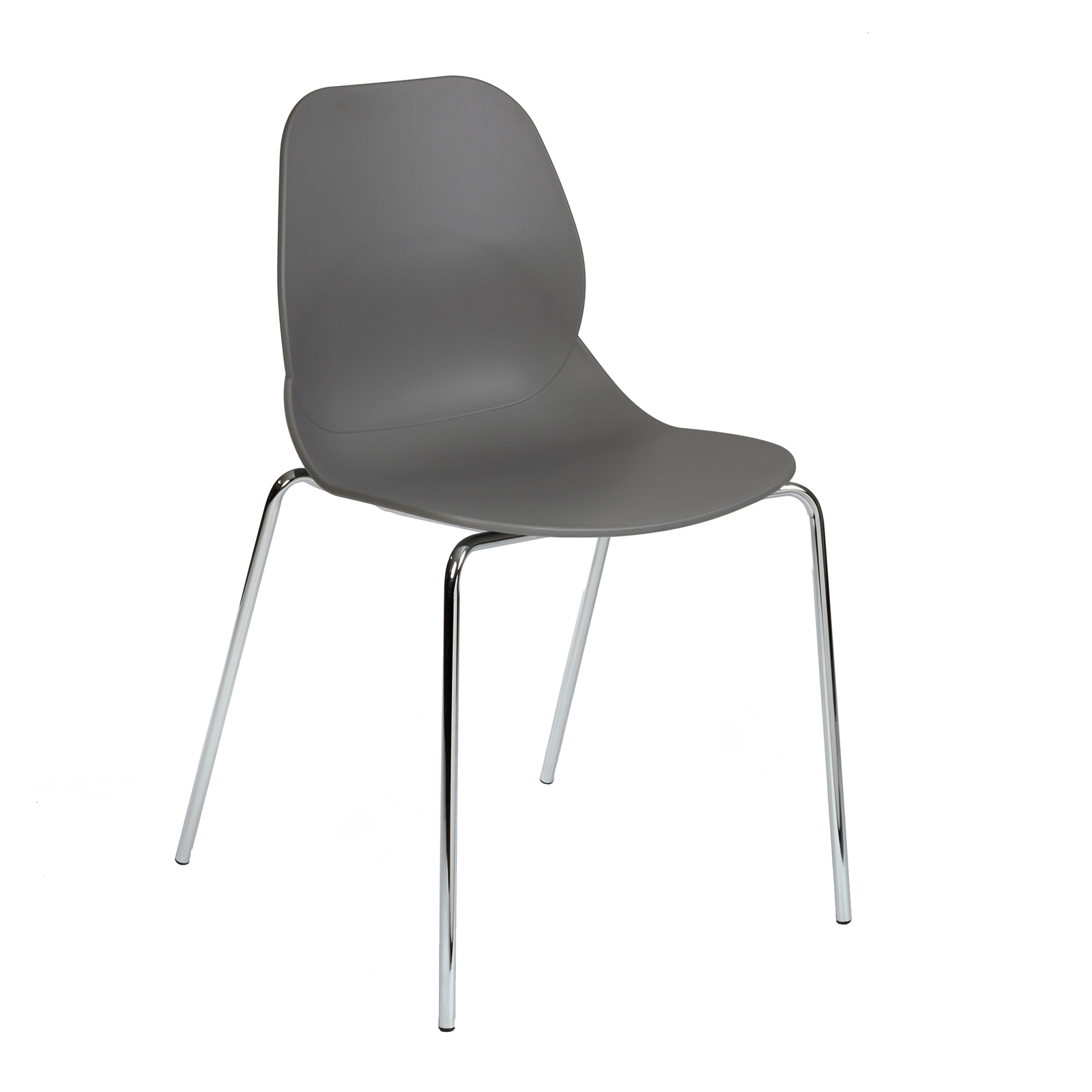 Strut multi-purpose chair with chrome 4 leg frame - grey