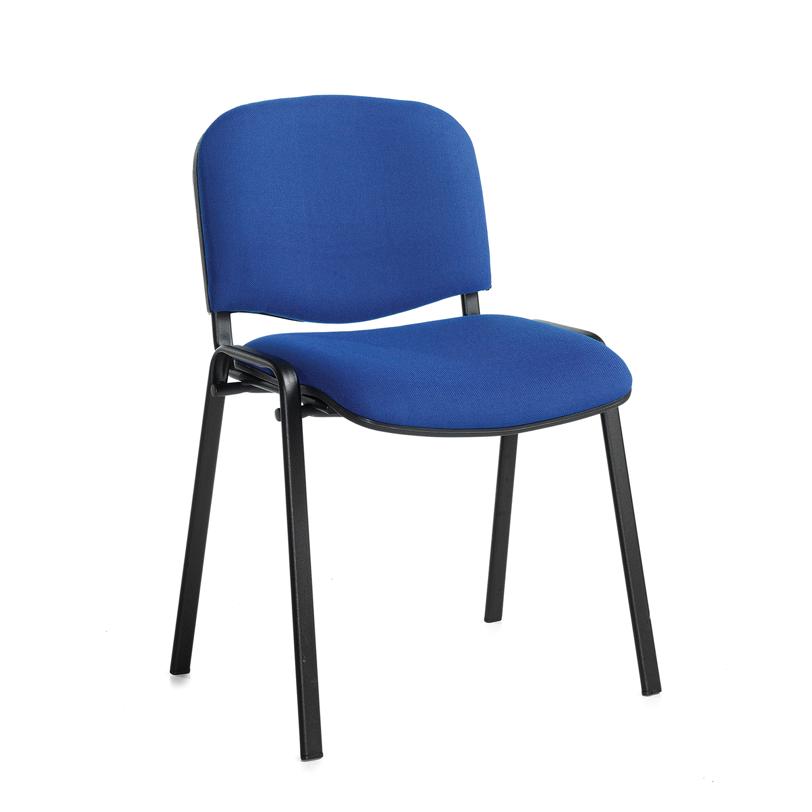 Taurus meeting room stackable chair with black frame and no arms - blue